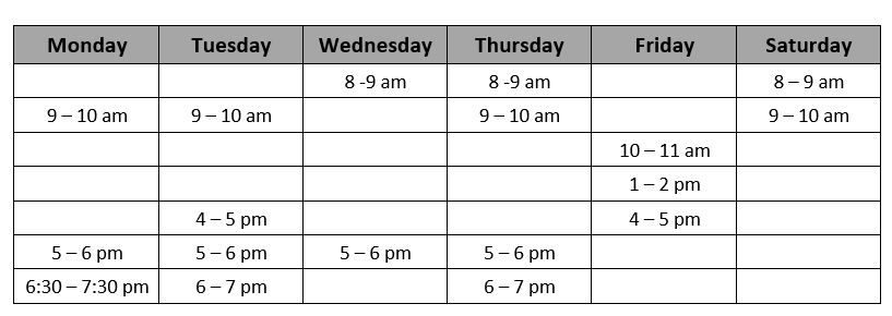 Pilates Timetable - Manly Physiotherapy and Pilates